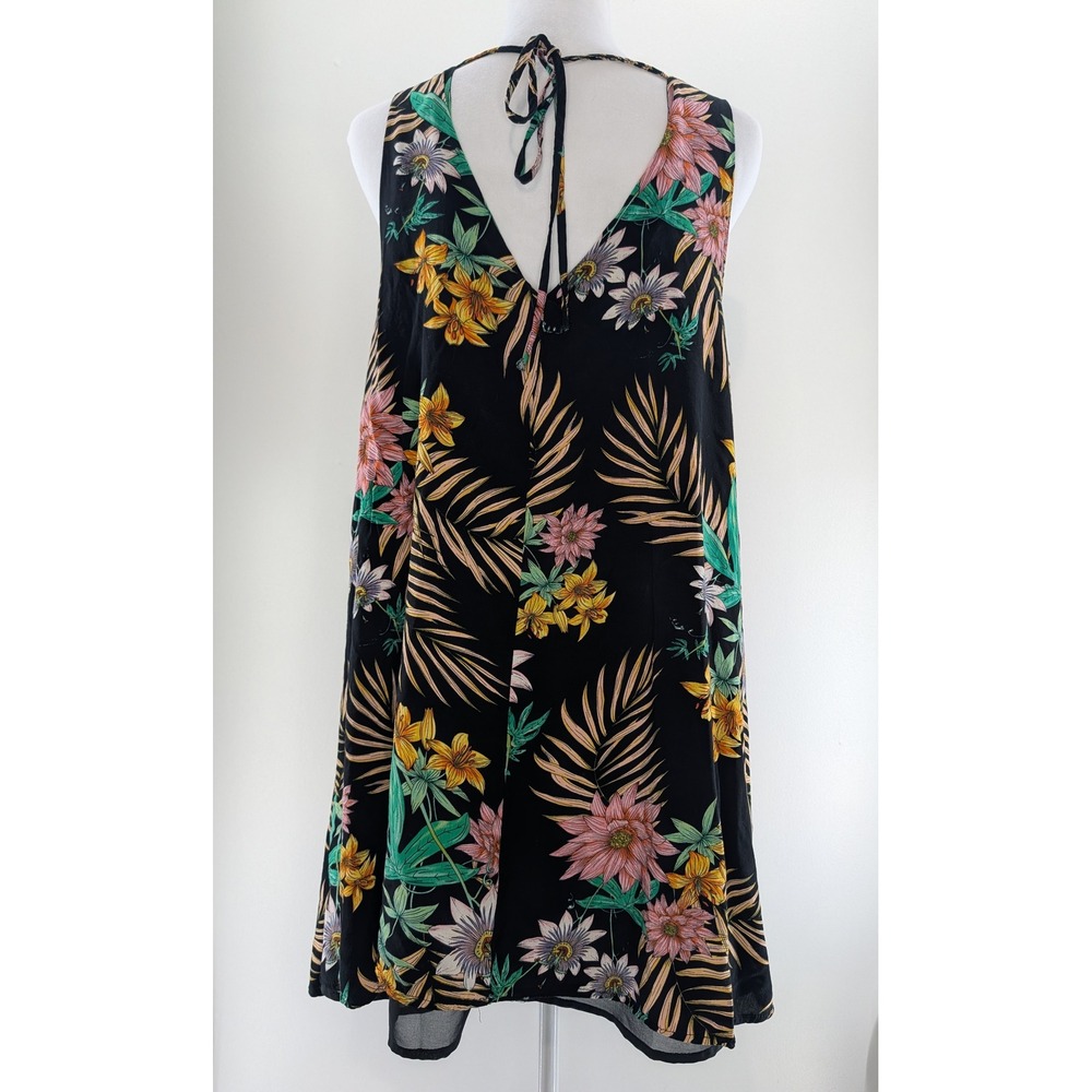 Umgee USA Womens Tropical Floral Sleeveless Shift Mini Dress Black C0897 Medium - Picture 2 of 5